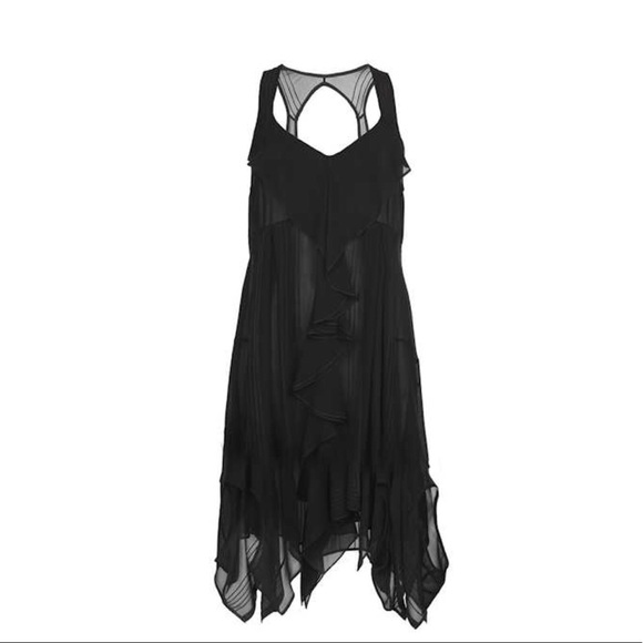 All Saints Dresses & Skirts - All Saints Silk Anthia Sheer Trapeze Dress